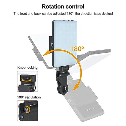 Mini LED Video Light, LED Light Two Color Dimmable 78 LED Beads 24 FX Lighting Effects Video Light for Photography, Live Streaming, Selfies, Video Production (with LCD