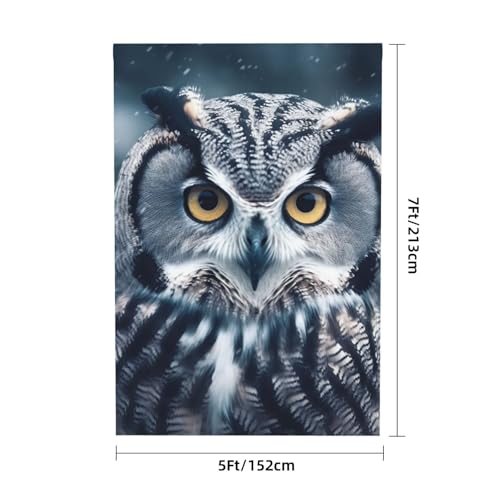 Grey and White Owl Backdrop Background for Photography 5x7ft Photobooth Professional Photo Backdrop Curtains Video Photography Studio Photo Backgrounds Banner Booth Background Screen Parties - color: Grey And White Owl