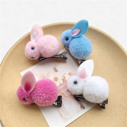 30 Pcs Mini Plush Easter Bunny Animals, Miniature Stuffed Rabbit, Soft Tiny Stuffed Animals Easter Bunnies Plush Rabbit for Easter Basket Stuffers, DIY Hair Clips (30)
