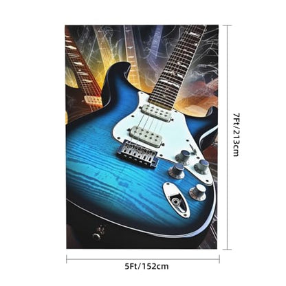 Magic Electric Guitar Music Backdrop Background for Photography 5x7ft Photobooth Professional Photo Backdrop Curtains Video Photography Studio Photo Backgrounds Banner Booth Background Screen Parties - color: Magic Electric Guitar Music