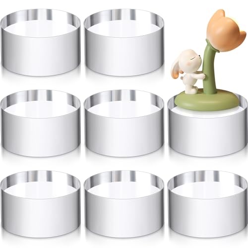 Remerry 8 Pcs Acrylic Round Blocks for Display Clear Polished Blocks Display Clear Acrylic Edge Polished Base Exhibition Riser for Table Showing Cosmetics Collectibles (2 x 2 x 1 Inches) - size: 2 X 2 X 1 Inches