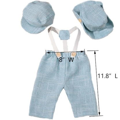 Newborn Baby Boy Suspender Pants Photo Outfits Gentleman Photography Outfit Girl - color: White2