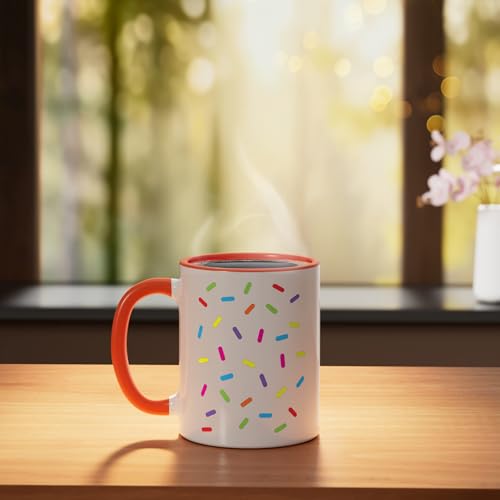 Ice cream Sprinkles Shirt Halloween Costume Easy Ceramic Mug, Orange/White - color: Orange/White
