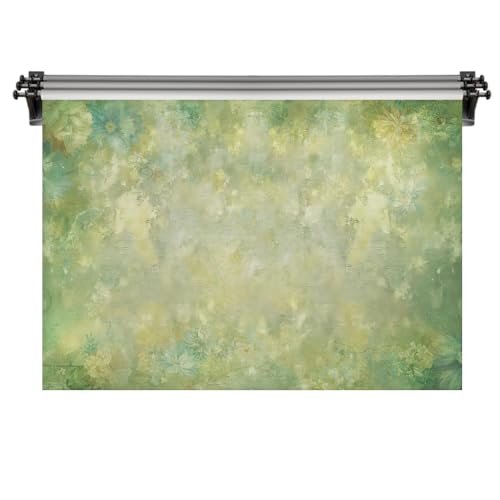 Kate 10x8ft/3x2.5m Green Abstract Backdrop for Photography Vintage Floral Texture Photoshoot Background Photo Video Studio Props - size: 10x8ft