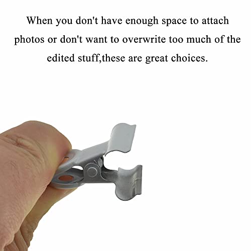 HAHIYO 1.25inch White Bulldog Clips Metal File Hinge Binder Clips Clamps Save Space Strong Spring Jaws Rock Solid Grip Book Lay Flat Deburred Edge for Hang Photos Wall Grid Dog Food 20PCS - size: White-1.25in-20P