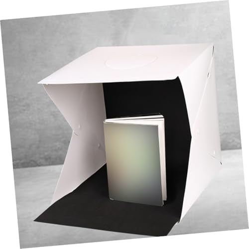 Happyyami Portable 30cm Photo Light Box with LED Strip, Foldable Photography Light Tent Kit with Black and White Backdrops for Product Photography and Small Business Use