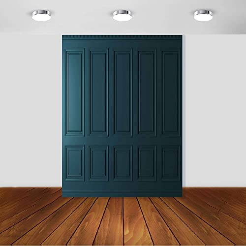 3x5ft Empty Room Backdrops for Photography Blue Minimalist Simple Fashion Interior Wall Classic Vintage Elegant European Photography Wedding Background Studio Props BJRLEM973 - size: 3x5ft