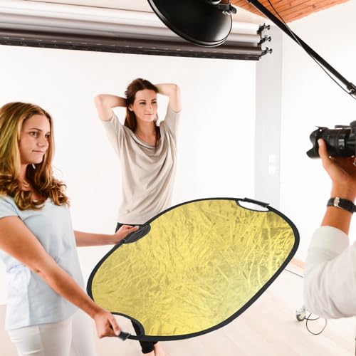 Fasmov 24"x36" Light Reflectors - 5-in-1 Collapsible Photography Reflector with Carrying Case for Photo Studio & Outdoor Use