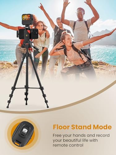 USKEYVISION Upgraded Vlogging Kit w/Wireless Lavalier Microphone,YouTube Kit for iPhone and Smartphone w/59” Retractable Tripod,Automatic Switch Phone Clamp,Content Creator Gear for TikTok(Vlog K5) - size: VLOGK5(Wireless Mic)
