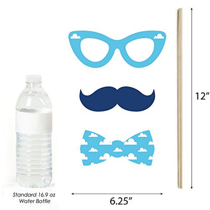 Big Dot of Happiness Taking Flight - Airplane - Vintage Plane Baby Shower or Birthday Party Photo Booth Props Kit - 20 Count