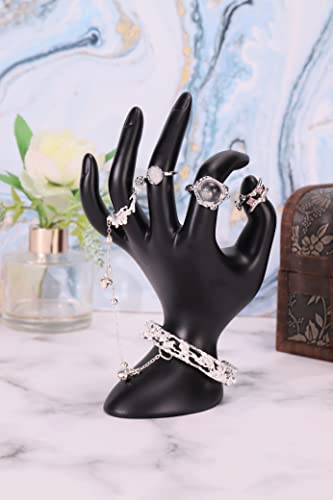 Hand jewelry holder Ring holder for jewelry For Displaying Bracelets, Rings, Jewelry and Room decorations and Store event displays (black) - color: Black