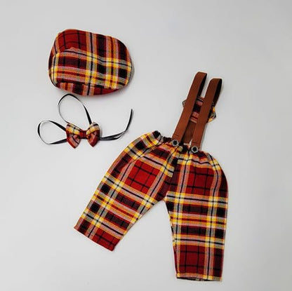Newborn Baby Boy Suspender Pants Photo Outfits Gentleman Photography Outfit Girl - color: Color3