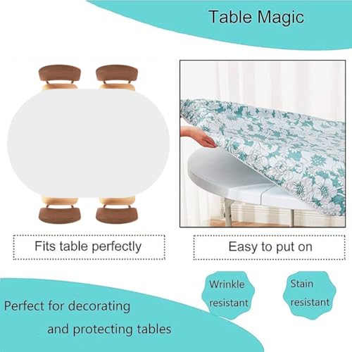 Oval Fitted Tablecloth Polyester, Dark Red Wood Texture Surface Background, Elastic Edge Cover for Kitchen Island, Patio, Card Tables and Party Use, Fits 48"x68" Oval Tables - color: Wood Texture -11, size: 48" x 68" (Oval)