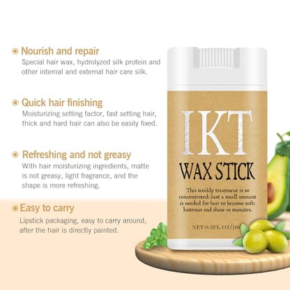 Hair Wax Stick for Women & Kids, Wax Pomade Stick for Wigs (0.56 Oz) - size: 0.56 Ounce (Pack of 1)