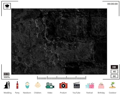Trykid 9x6ft Dark Textured Stone Wall Backdrop Monochrome Rough Surface Architecture Photography Background Industrial Art Event Party Decoration Tapestry Photo Booth Prop Fabric - size: 9x6ft