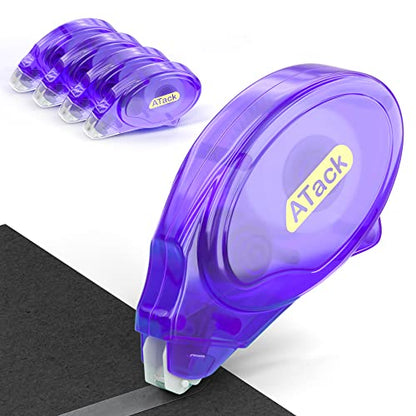 ATack Double Sided Tape Roller Runner for Scrapbooking 4-Pack (0.3-inch x 360-Inch) Acid-Free Double Sided Glue Tape Roller Dispenser for Scrapbooking, Card Making and Crafts - Archival-Safe - size: 0.3-inch by 360-Inch, 4-Pack