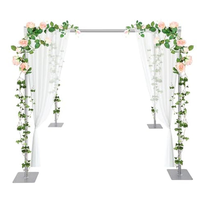 4 Post Backdrop Stand Kit,Party Back Drop Adjustable Stand,Wedding Arch Backdrop Stand 9.84 * 9.84 * 9.84ft Background Canopy Kit for Wedding Photography Show (9.84 * 9.84 * 9.84ft) - size: 9.84*9.84*9.84ft