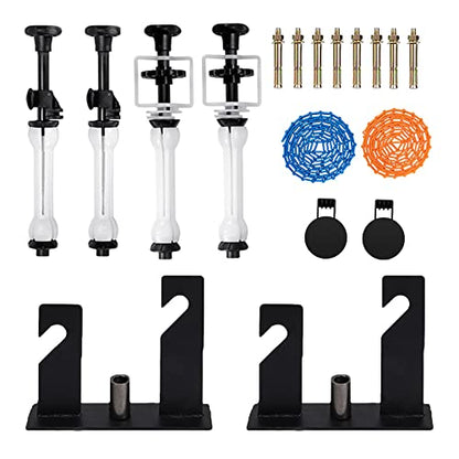 ZLY Double Roller Wall Mounting Manual Background Support System,Photo Background Ceiling Holder,for Photography, Live Streaming, Including 2 Double Hooks, 4 Expand Bars, 2 Chains，Eight Screws