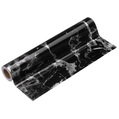 HARFINGTON Wood Grain Wallpaper Border 12" x 16.4ft PVC Self-Adhesive Textured Frame Sticker Waterproof Wall Decorative Wallpaper for Floor Door Table Cabinets Desk, Black White - color: Black/White, size: 12" x 16.4ft