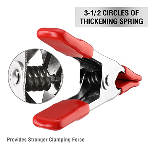 WORKPRO 20-Piece Steel Spring Clamps, 4 Inch(5 Pcs) & 2 Inch(15 Pcs), Heavy Duty Spring Metal Spring Clamps, 1"&0.75" Jaw Opening, for Wood Working, DIY, Photo Studio Backdrops Backgrounds