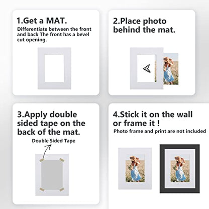 Somime 10 Pack Precut 16x20 Picture Frame Mat, White 16x20 Photo Mat with 11x14 Opening, Acid Free Frame Matte for Artworks, Prints - size: white 10pc precut 16x20