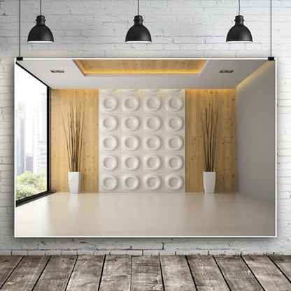 10x6.5ft Office Backdrop French Windows Business Room Workplace Screen Scene Backdrops for Video Recording Office Backdrop for Video Conference Zoom Room Background - size: 10x6.5ft