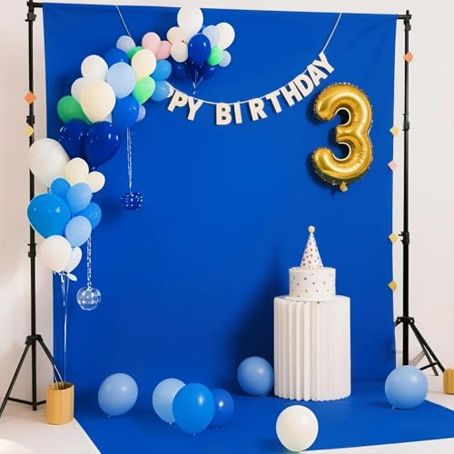 YSKE-Professional Blue Photography Backdrop10X7ft - Machine Washable Seamless Background for Studio & Video - color: Blue, size: 10X7