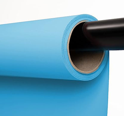 Kate Seamless Paper Backdrop for Photography Solid Blue Backdrop Paper (53''x32.8' Lite Blue) - color: Lite Blue, size: 53''x32.8'