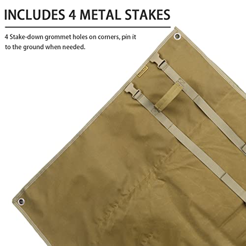 MOZETO Shooting Mat, Extra Large Folded Shooting Mats Prone Padded Hunting Accessories for Range Hunting - color: Tan