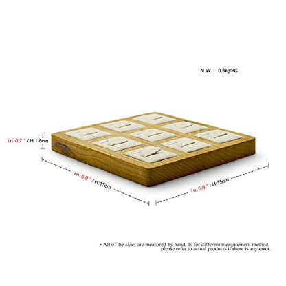 Jewelry Tray Solid Wood Display Stand Ring Storage Jewelry Ring Display Props Tray - color: Wsm02501