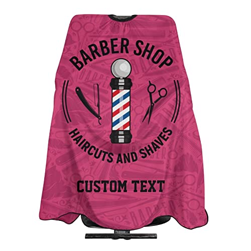 Custom Waterproof Barber Cape Hairdresser Cape, Add Your Photo Text Personalized Barbershop Haircut Salon Cape for Men, Customized Hair Cutting Cape for Home Salon Barbershop - color: Barber Shop-9