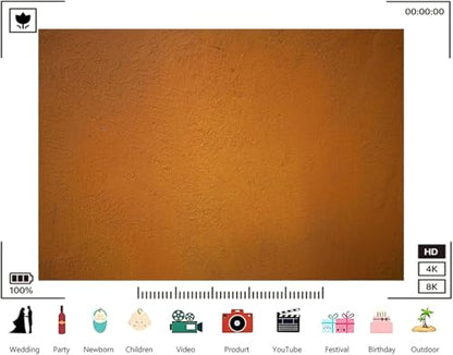 Trykid 20x10ft Terracotta Stucco Backdrop Textured Orange Wall Smooth Matte Finish Photography Background Rustic Exterior Tapestry Party Decoration Photo Studio Prop Fabric - size: 20x10ft