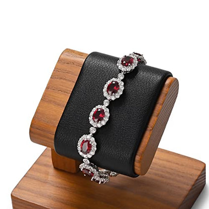 Solid Wood Single Watch Display Stand for Men Jewelry Watch Showcase Stand Display (Black) - color: Black