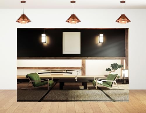 10x5ft Japanese Style Living Room Backdrop Samurai Sword Display Tatami Mat Photography Background for Samurai Themed Party and Home Decor Tapestry Photo Booth Props - size: 10x5ft