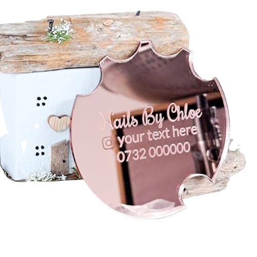 Custom Nail Photo Props, Acrylic Nail Picture Props Personalized Logo Nail Tech Decor Plate Nailfie Disk with Social Media Salon Nail Display Stand Nail Polish Display Gifts for Nail Artist - color: Design 6