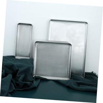 Amosfun 1Pc Vintage Aluminum Storage Tray Dessert Plate for Parties Retro Style Food Photography and Stylish Serving Container