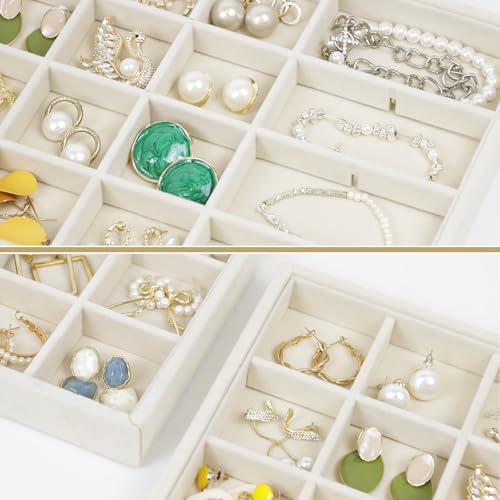 Large Velvet Jewelry Organizer, Velvet Jewelry Organizer Sunglasses Storage Organizers, Large Jewelry Drawer Organizer Tray, Eyeglass Organizer Earring Holder Ring Display (Earring Tray) - size: Earring Tray