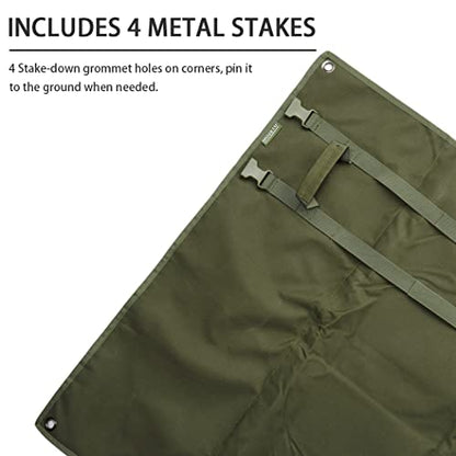 MOZETO Shooting Mat, Extra Large Folded Shooting Mats Prone Padded Hunting Accessories for Range Hunting - color: Green