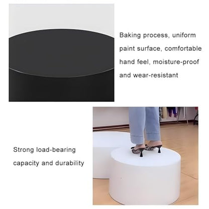 Large Round Pedestal Stands for Mannequins & Photography - Clothing Display Risers, Cylinder Base Plinths for Bridal Shop, Showcase Elevated Platforms - size: 50x30cm/19.7x11.8in