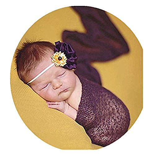 Coberllus Newborn Baby Photo Props Wrap Cloth Blanket Swaddle for Boys Girls Photography Shoot (Dark Purple) - color: Dark Purple