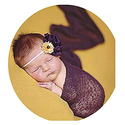 Coberllus Newborn Baby Photo Props Wrap Cloth Blanket Swaddle for Boys Girls Photography Shoot (Dark Purple) - color: Dark Purple