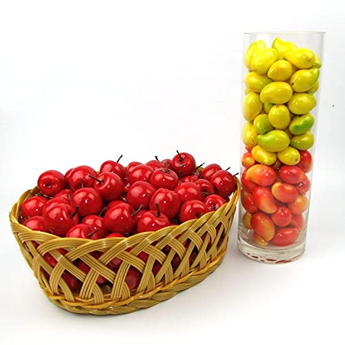 20Pcs Mini Fake Lemon Strawberry Oranges Fruit,Plastic Foam Vegetables Fruit as Home Party Ornament Craft Photography Props Gift 3-6CM(Corn) - size: Corn