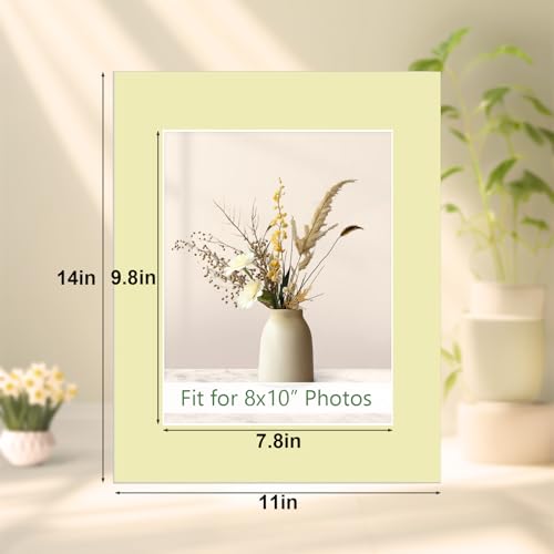 Egofine 14 Packs Picture Frame Mats, 11x14 Picture Mats for 8x10 Photos, Acid-Free Mixed Colors Pre-Cut Photo Board for Photos, Prints, Artworks - color: Mixed Color-11"x14" Pack of 14