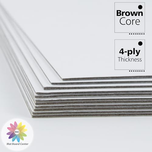 Mat Board Center, 10 Pack 12x18 White Backing Boards, Cardboard Backing for Frames, Prints, Arts, Photos and More - size: 12x18