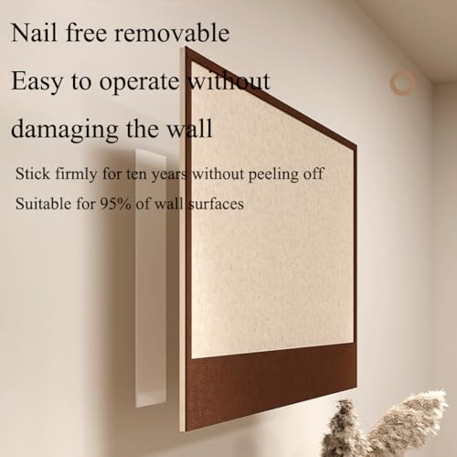 Self Adhesive Felt Bulletin Board,Round Edges Wall Panels for Office Bedroom Living Room,0.35" Thick Foldable Bulletin Boards,Boho Arch Photos Board (Guiyuan Yellow,23.62×15.75inch) - color: Guiyuan Yellow, size: 23.62×15.75inch