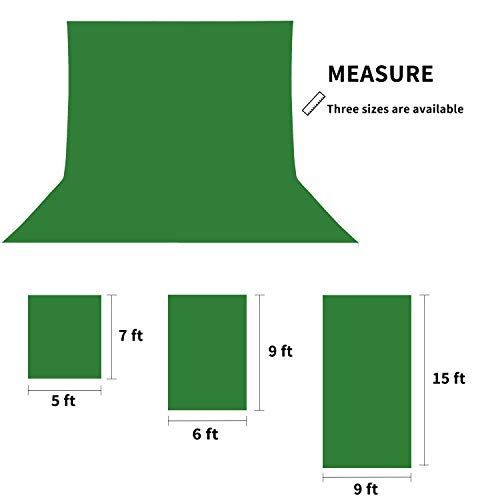 ISSUNTEX 6X9 ft Background Muslin Backdrop, Photo Studio, Collapsible High Density Screen for Video Photography and Television-Blue/Green - color: Blue/Green, size: 6X9 ft