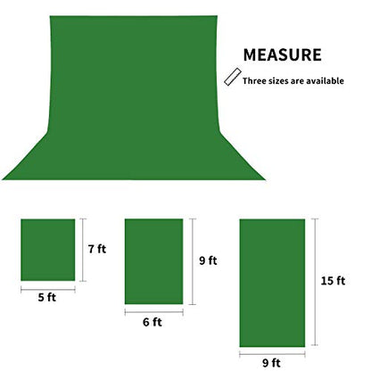 ISSUNTEX 5X7 ft Background Muslin Backdrop, Photo Studio, Collapsible High Density Screen for Video Photography and Television-Blue/Green - color: Blue/Green, size: 5X7 ft
