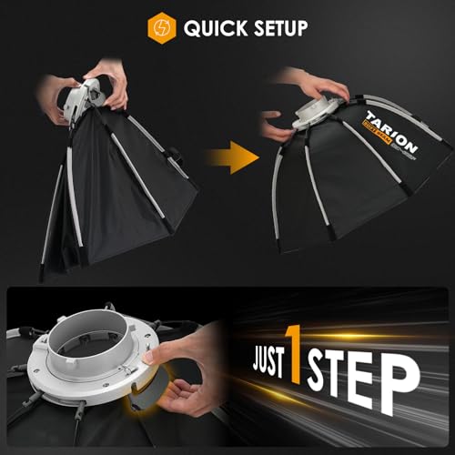 TARION Quick Release Octagonal Softbox - Bowens Mount Softbox with Diffusers/Honeycomb Grid/Carrying Bag for Live Streaming, Photography, Videography (Octagonal 35.4"/90cm) - style: Octagonal 35.4"/90cm