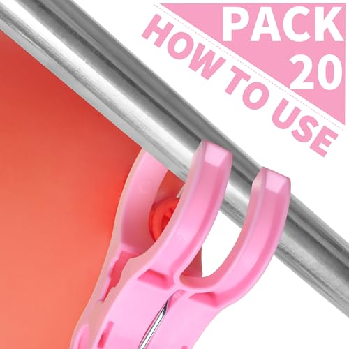 PUGPIU 20 Pack Balloon Arch Clips for Backdrop | Plastic Pink Spring Clamps | 3.5 Inch Heavy Duty Clip for Backdrop Stand | Birthday Wedding Decoration | Photography Studio | Crafts | Clothing - color: Pink2