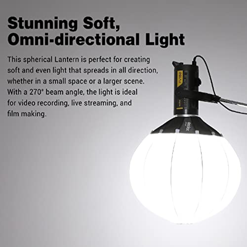 Godox CS-65D 65cm Lantern Softbox Soft Light Modifier w/Reflective Shading Skirt+Carry Bag, Quick-Setup Softbox Diffuser, Compatible with Godox Bowens Mount Studio Flash LED Video Light - size: 65cm|25.59 Inch